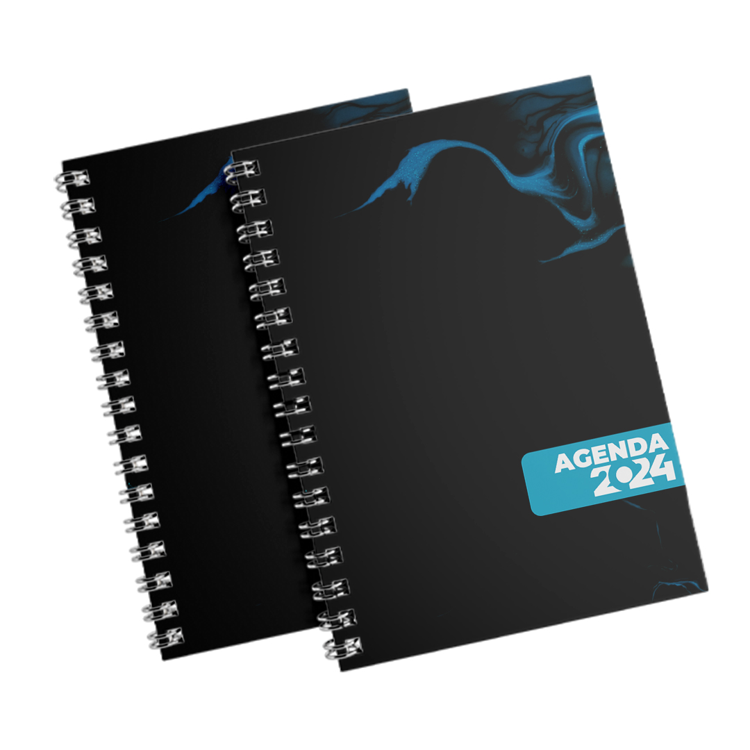 Agenda-2024-com-Wire-O-15x21cm-TURQUOISE-15-x-21-Frente-colorida-(4x0)-Couche-150g-(Brilho)